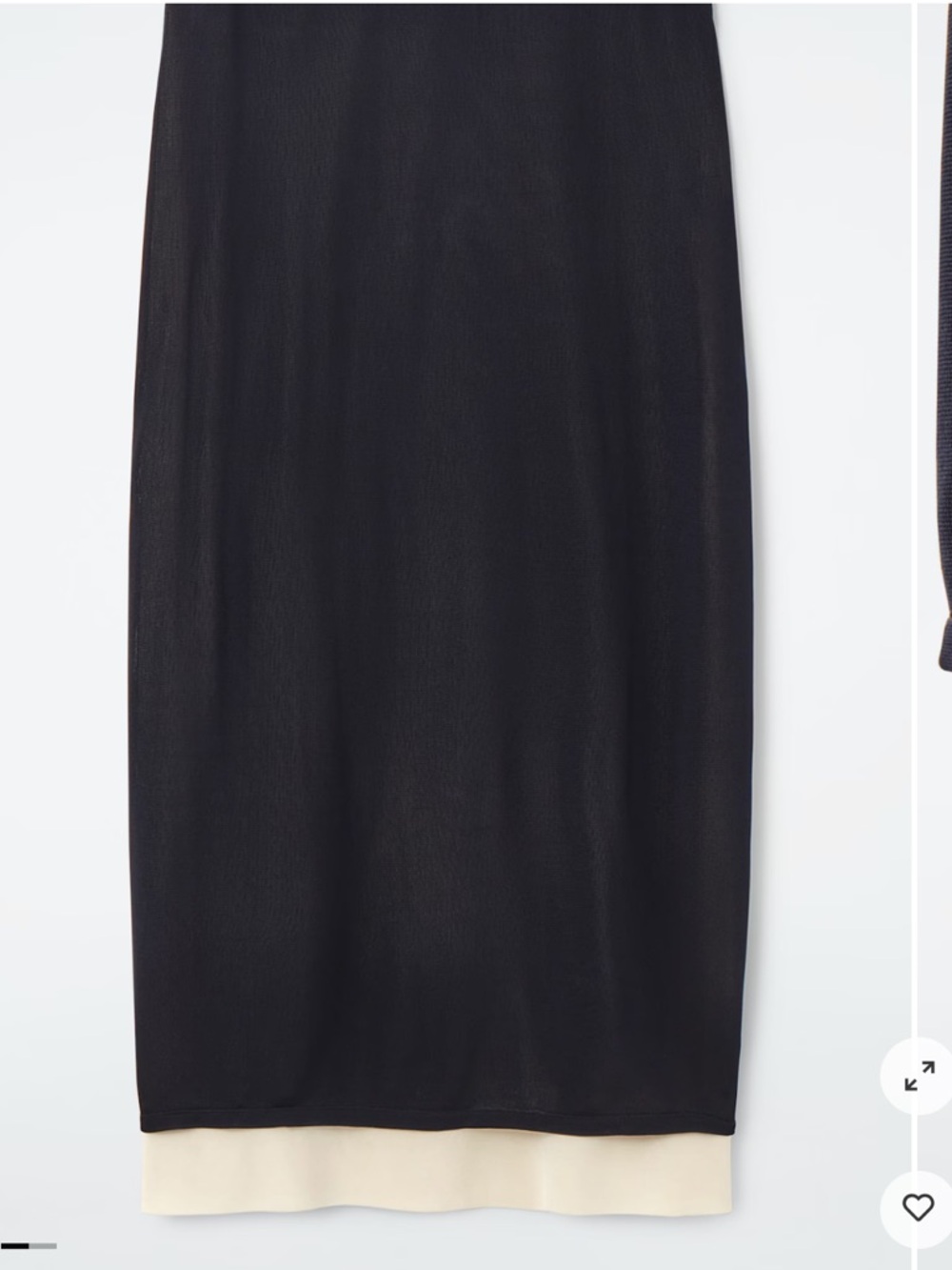 Cos layered midi knit skirt